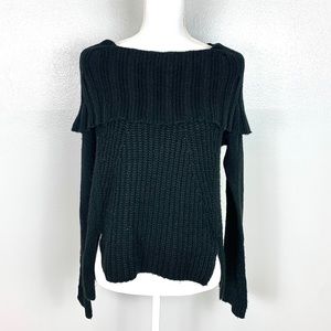 Express Black Off the Shoulder Knit Sweater, XS.